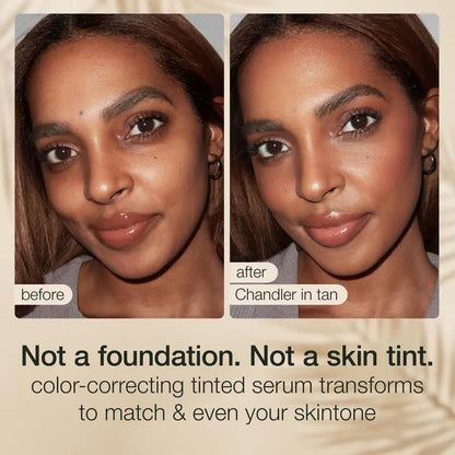 CC Tinted Serum & SPF30 Powder Duo | Lightweight Color Correcting Foundation Makeup Set
