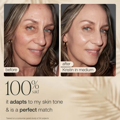 CC Tinted Serum & SPF30 Powder Duo | Lightweight Color Correcting Foundation Makeup Set