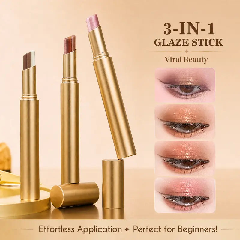 4-piece-3-Color Gradient Eyeshadow Stick Set – Creamy, Shimmer & Blendable