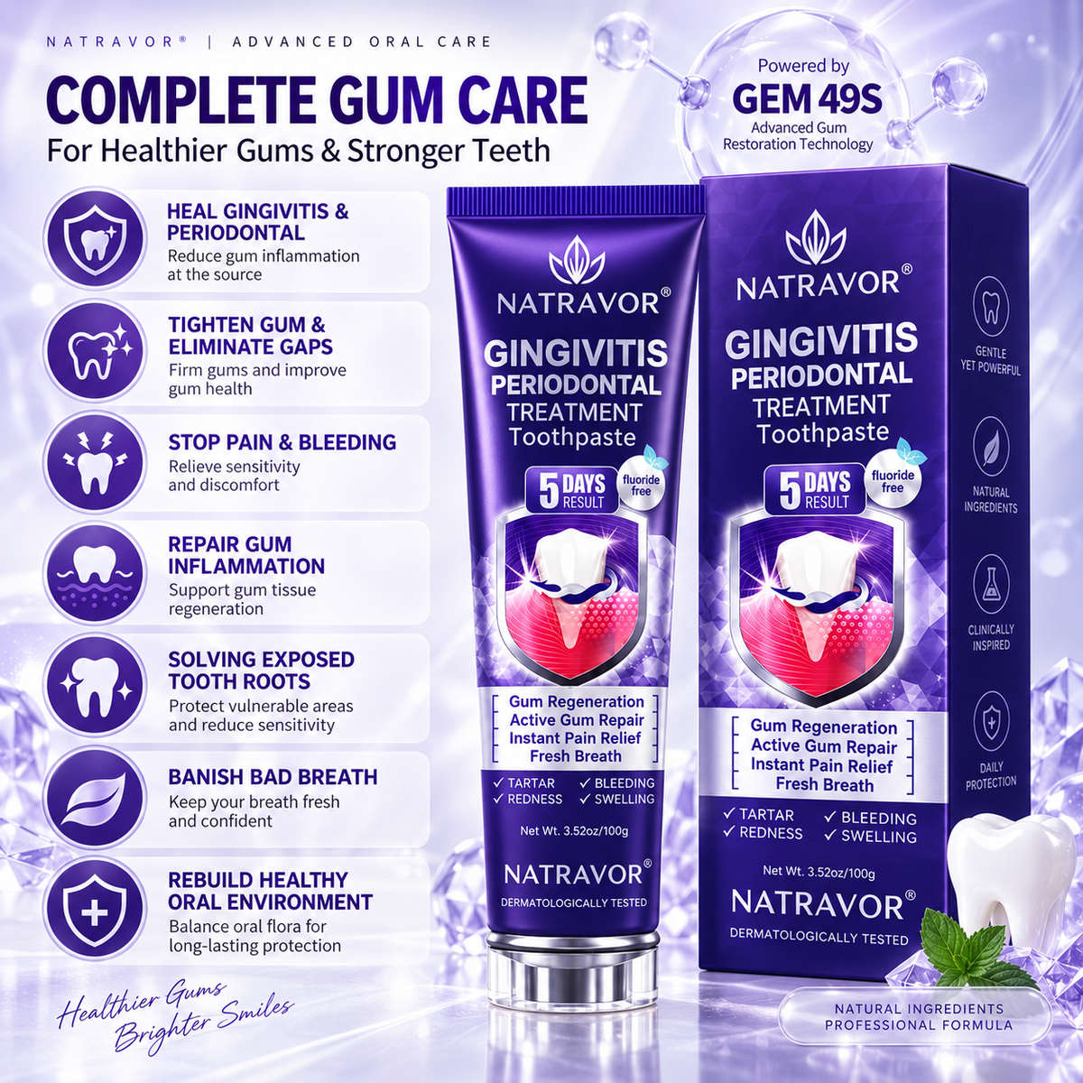 Clinical-Strength Gum Care Toothpaste – Advanced Daily Care for Sensitive & Bleeding-Prone Gums