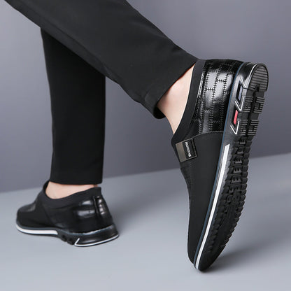 men's large size casual leather shoes