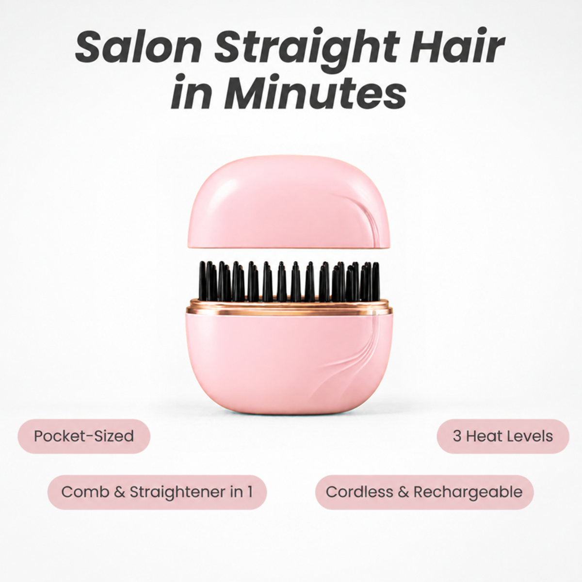Pocket Hair Straightener | Cordless & Rechargeable