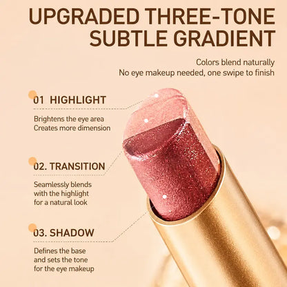 4-piece-3-Color Gradient Eyeshadow Stick Set – Creamy, Shimmer & Blendable