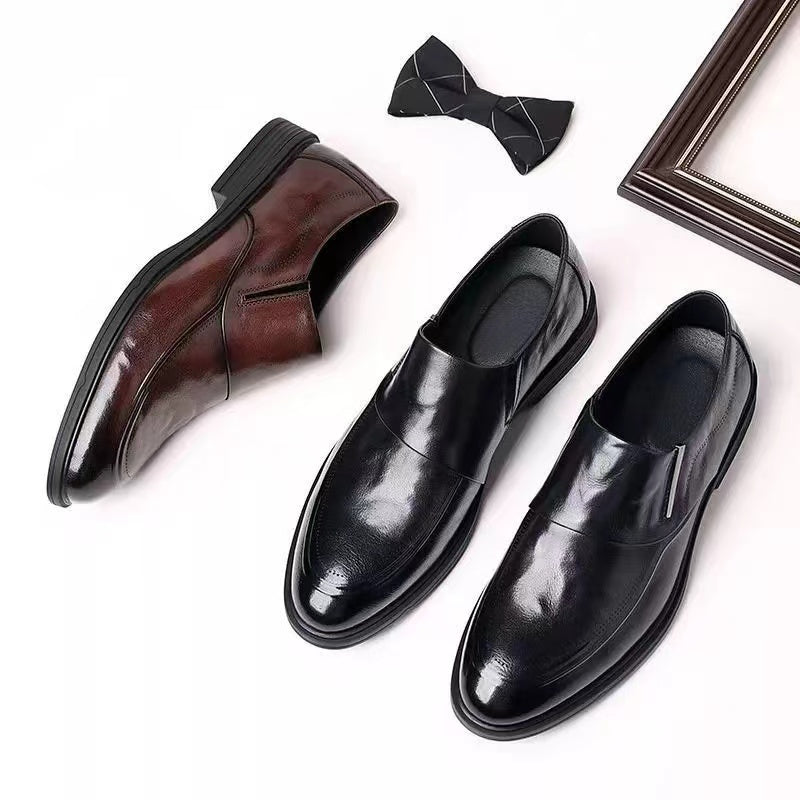 Men's soft leather casual shoes